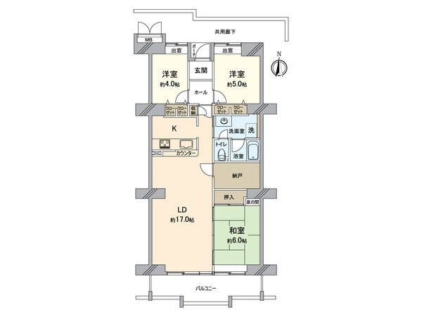 アバンドーネ西神春日台 6号棟 間取図(平面図) アバンドーネ西神春日台 6号棟 間取図(平面図)
