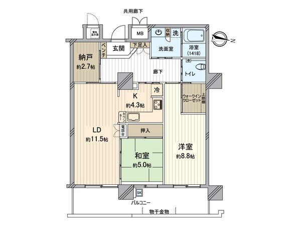 ナチュラリー西神中央 間取図(平面図) ナチュラリー西神中央 間取図(平面図)