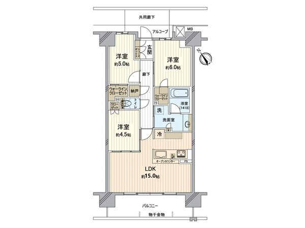 シエリアシティ明石大久保 C棟 間取図(平面図)