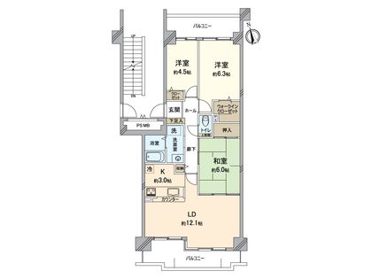 西舞子パークホームズ 4号棟 間取図(平面図)