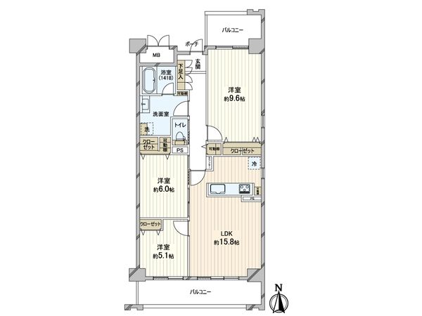 オーク・スクエア西神中央 4番館 間取図(平面図) オーク・スクエア西神中央 4番館 間取図(平面図)