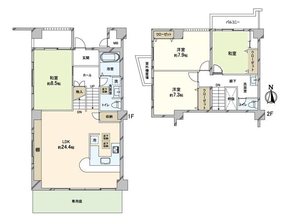 アーサヒルズ E棟 間取図(平面図) 間取図(平面図)
