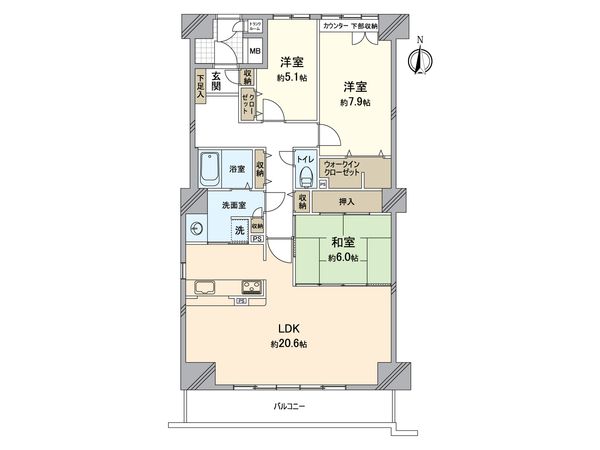 ネクステージ西神中央 C棟 間取図(平面図) ネクステージ西神中央 C棟 間取図(平面図)