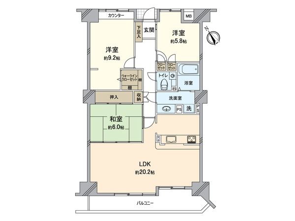 ネクステージ西神中央 B棟 間取図(平面図) ネクステージ西神中央 B棟 間取図(平面図)