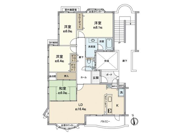 西神中央サウスコート 16番館 間取図(平面図) 西神中央サウスコート 16番館 間取図(平面図)