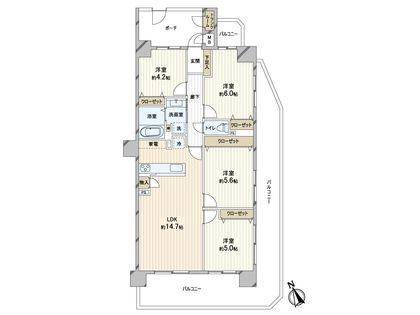 リベール西明石参番館 間取図(平面図)