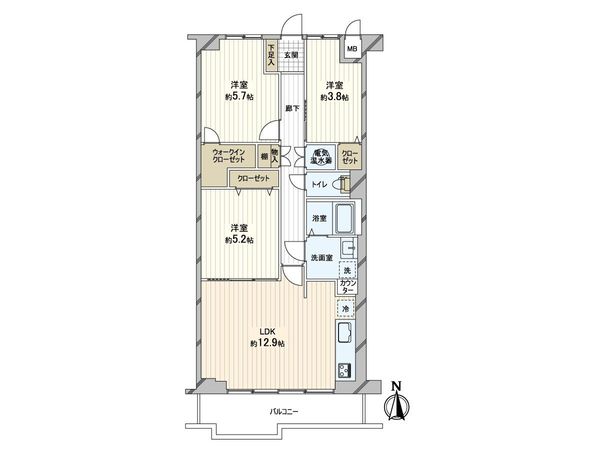 藤和明石公園ハイタウン 弐号棟 間取図(平面図) 藤和明石公園ハイタウン 弐号棟 間取図(平面図)