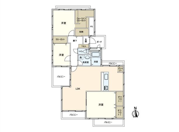 エルタウン学園4 111号棟 間取図(平面図)