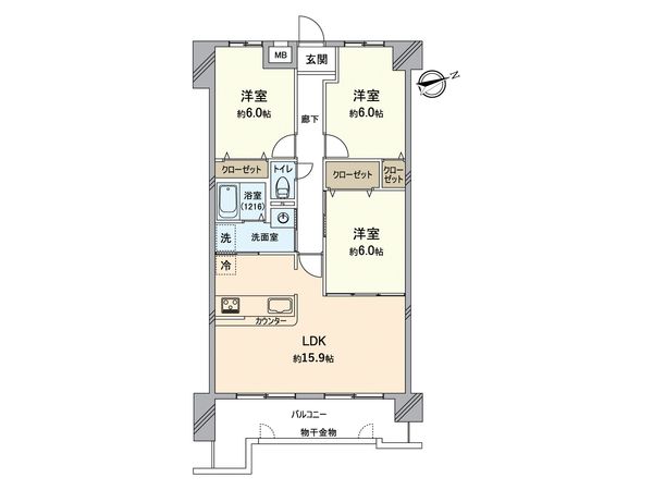 ピュアハイツ明石大久保 間取図(平面図) ピュアハイツ明石大久保 間取図(平面図)