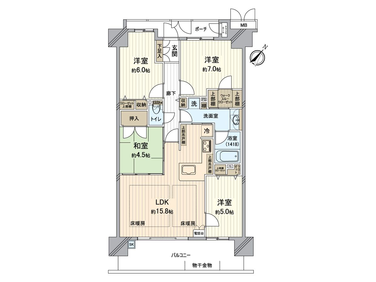 プレシア西神南 間取図(平面図) 間取図(平面図)