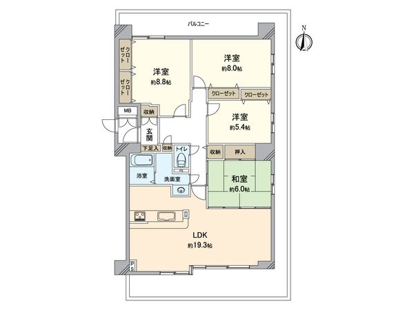 ネクステージ西神中央 C棟 間取図(平面図) 間取図(平面図)