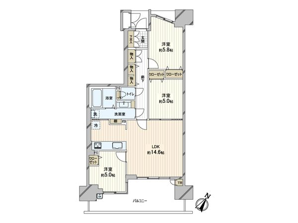 フィレール西神南 間取図(平面図)