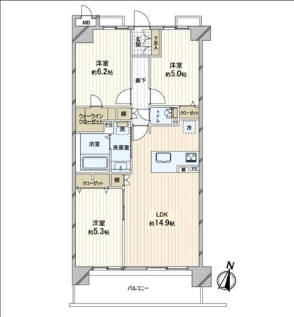 アルファステイツ朝霧丘 間取図(平面図) 間取図(平面図)