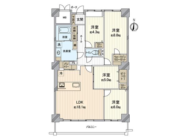 オーク・スクエア西神中央 6番館 間取図(平面図)