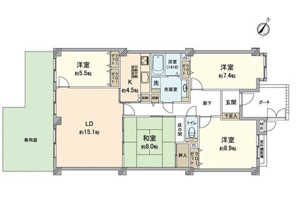 ラフォルテ西神中央 4番館 間取図(平面図)