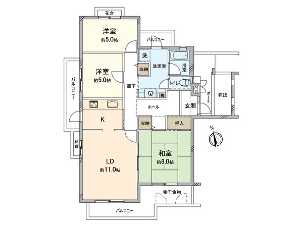 ウェル・メロード狩場台 六号棟 間取図(平面図) 間取図(平面図)