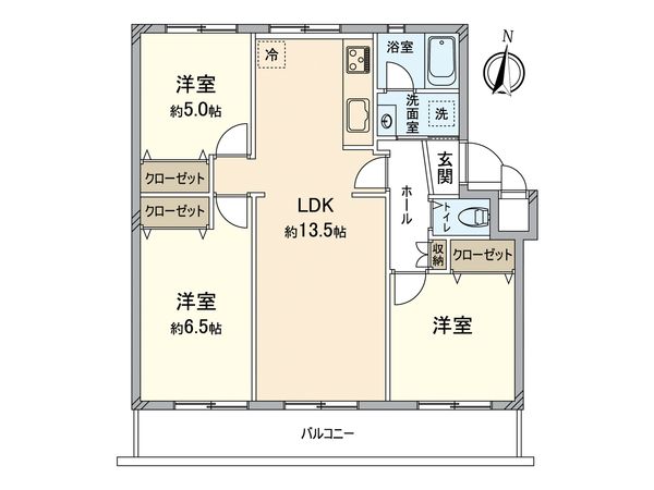名谷8団地 38号棟 間取図(平面図)