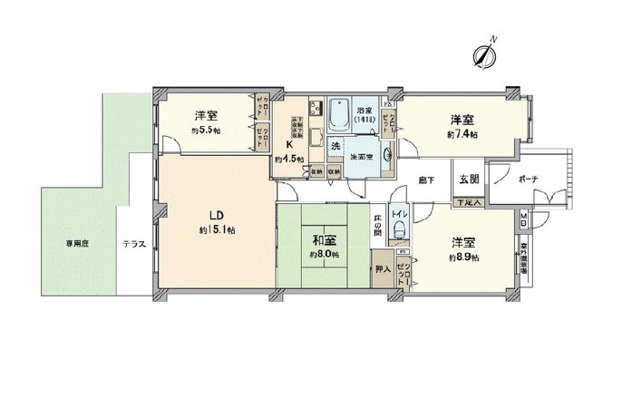 ラフォルテ西神中央 4番館 間取図(平面図) ラフォルテ西神中央 4番館 間取図(平面図)