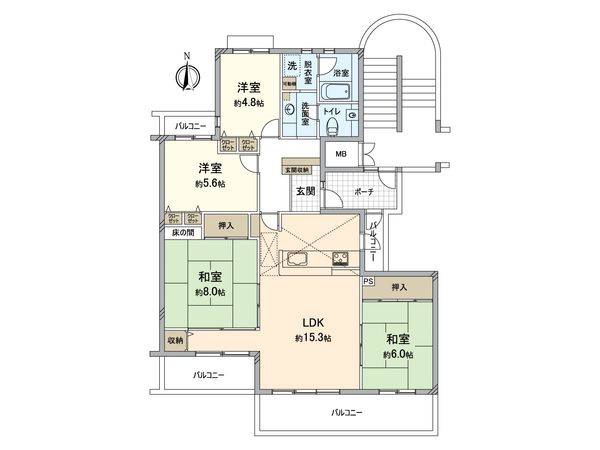 エルタウン学園4 110号棟 間取図(平面図)