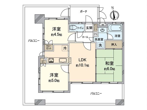 リブコート明石相生町 間取図(平面図)