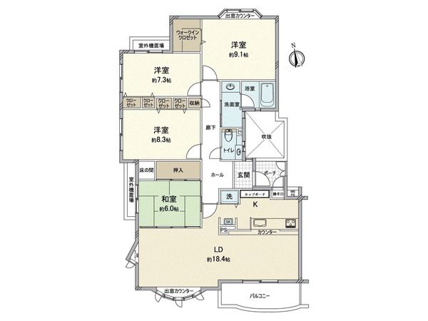 西神中央サウスコート 壱番館 間取図(平面図)