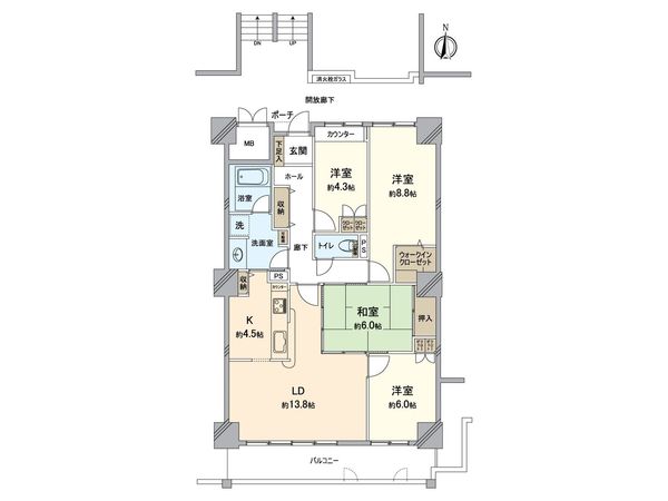オークスクエア西神中央 7番館 間取図(平面図) オークスクエア西神中央 7番館 間取図(平面図)