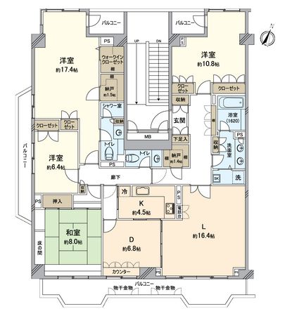須磨パークヒルズ E棟 間取図(平面図) 須磨パークヒルズ E棟 間取図(平面図)