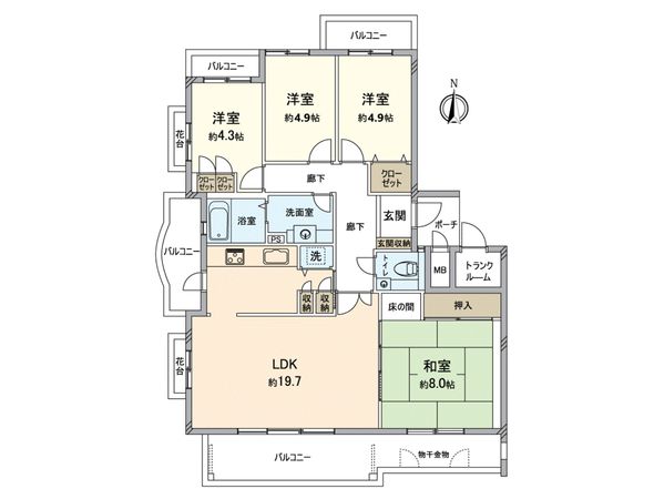 パルタウン学園 間取図(平面図) パルタウン学園 間取図(平面図)
