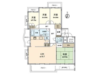 パルタウン学園 間取図(平面図)