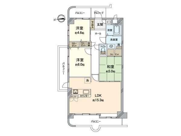 垂水五色山アーバンライフ 間取図(平面図) 垂水五色山アーバンライフ 間取図(平面図)