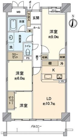オーク・スクエア西神中央 4番館 間取図(平面図)