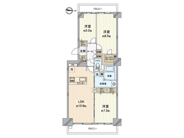 オーク・スクエア西神中央 8番館 間取図(平面図) オーク・スクエア西神中央 8番館 間取図(平面図)