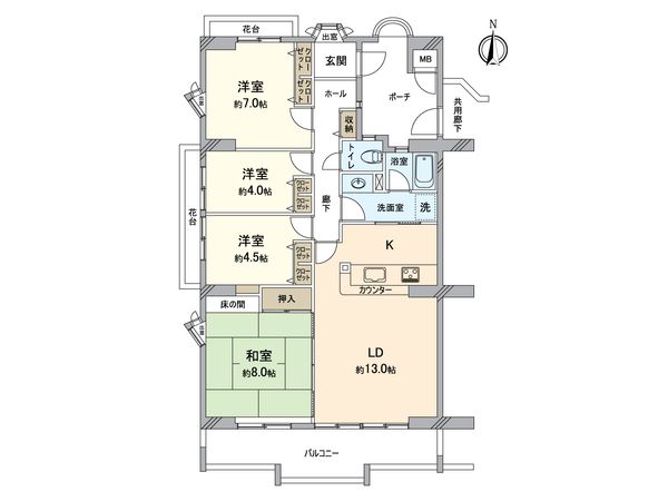 アバンドーネ西神春日台 3号棟 間取図(平面図)