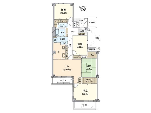 ラ・フォルテ西神中央 4番館 間取図(平面図) ラ・フォルテ西神中央 4番館 間取図(平面図)