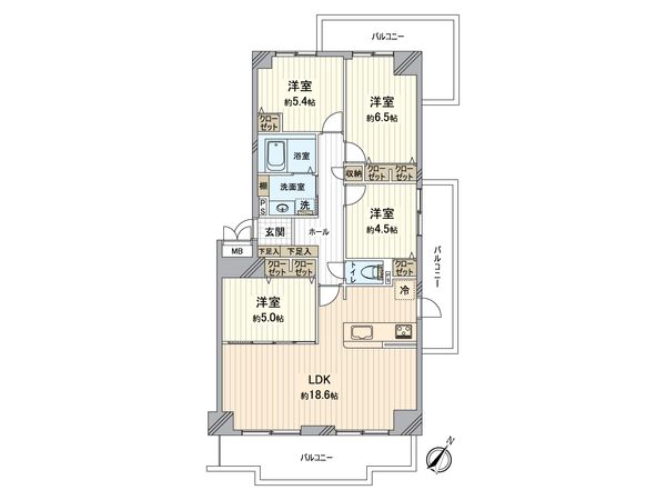ヴァンヴェールK2・3番館 間取図(平面図) ヴァンヴェールK2・3番館 間取図(平面図)