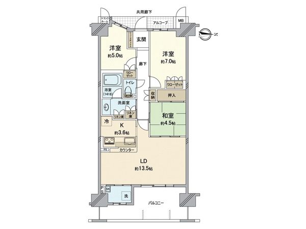 フィレール西神南 間取図(平面図) フィレール西神南 間取図(平面図)