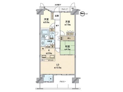 フィレール西神南 間取図(平面図)