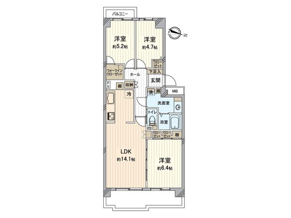 西神中央ウェステージ 弐番館 間取図(平面図)