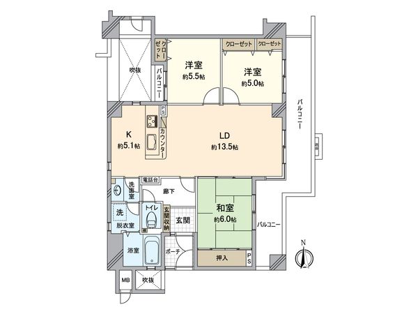 エルタウン学園6 間取図(平面図) エルタウン学園6 間取図(平面図)