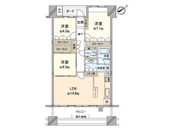 西神中央パーク・ホームズ 間取図(平面図) 西神中央パーク・ホームズ 間取図(平面図)