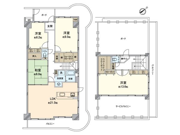 ディオ・フェルティ学園都市ドルミハイツ垂水ⅢC棟 間取図(平面図)
