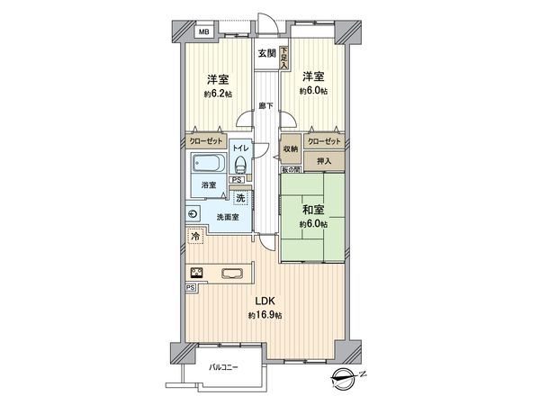 ヴィル・ド・ヴァン西神南 1番館 間取図(平面図) 間取図(平面図)