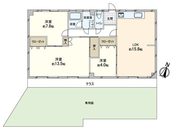 マンション朝霧 2号館 間取図(平面図) マンション朝霧 2号館 間取図(平面図)
