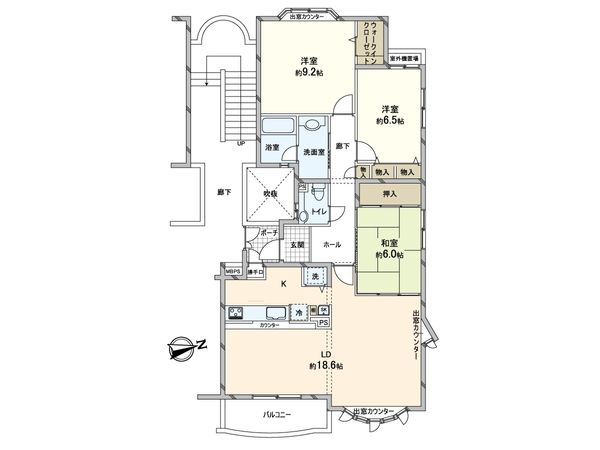 西神中央サウスコート 7番館 間取図(平面図)