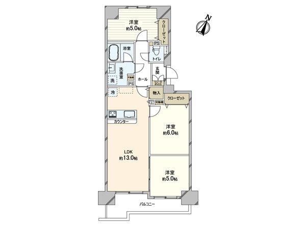 ファミールハイツ明石 参番館 間取図(平面図) ファミールハイツ明石 参番館 間取図(平面図)