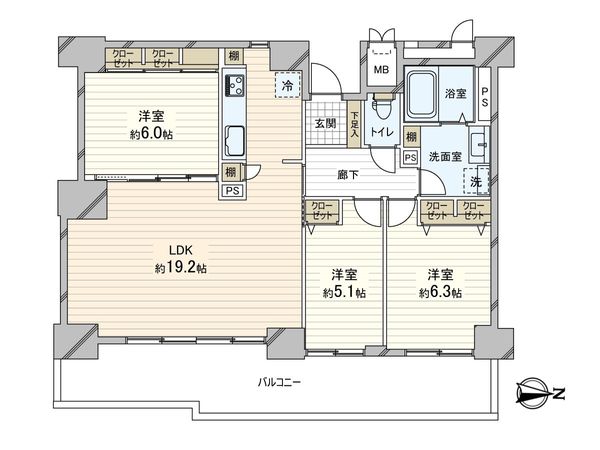 ラ・フォルテ西神中央 2番館 間取図(平面図) ラ・フォルテ西神中央 2番館 間取図(平面図)
