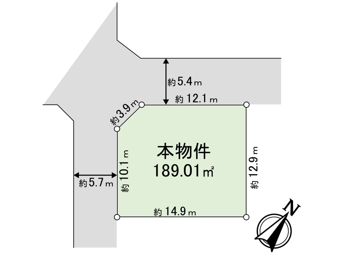 渦森台4丁目 古家付き土地 区画図 区画図