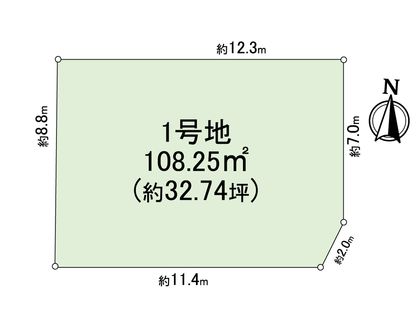 岡本5丁目 土地 1号地 区画図
