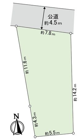 本山北町5丁目 古家付き土地 区画図 本山北町5丁目 古家付き土地 区画図