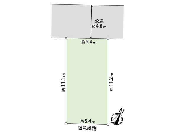 森北町4丁目 古家付土地 区画図 森北町4丁目 古家付土地 区画図